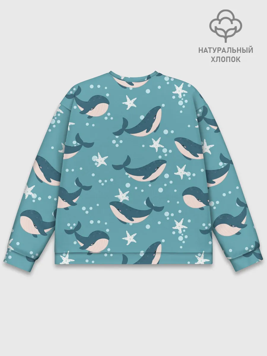 Мужской свитшот базовый / Киты