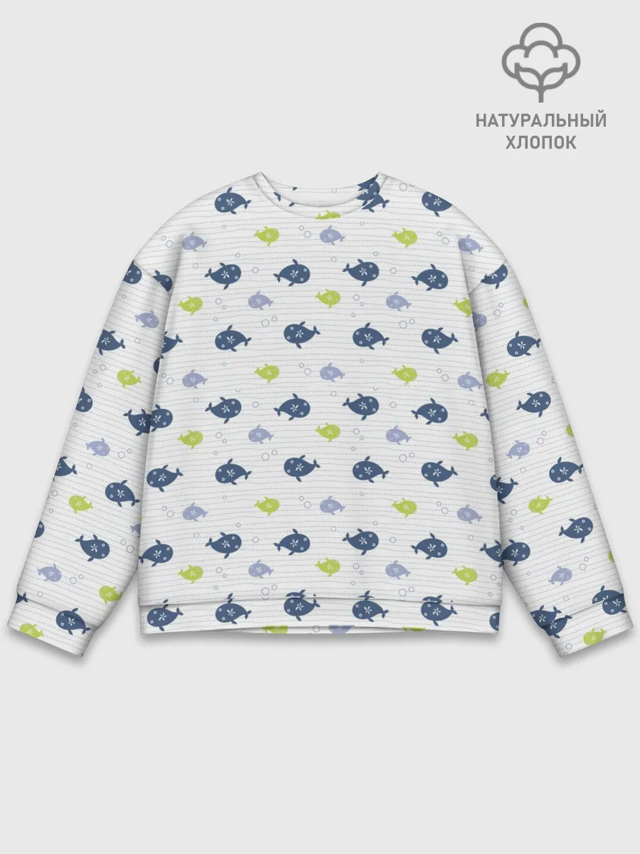 Мужской свитшот базовый / Рыбы