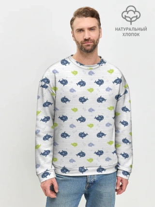Мужской свитшот базовый / Рыбы
