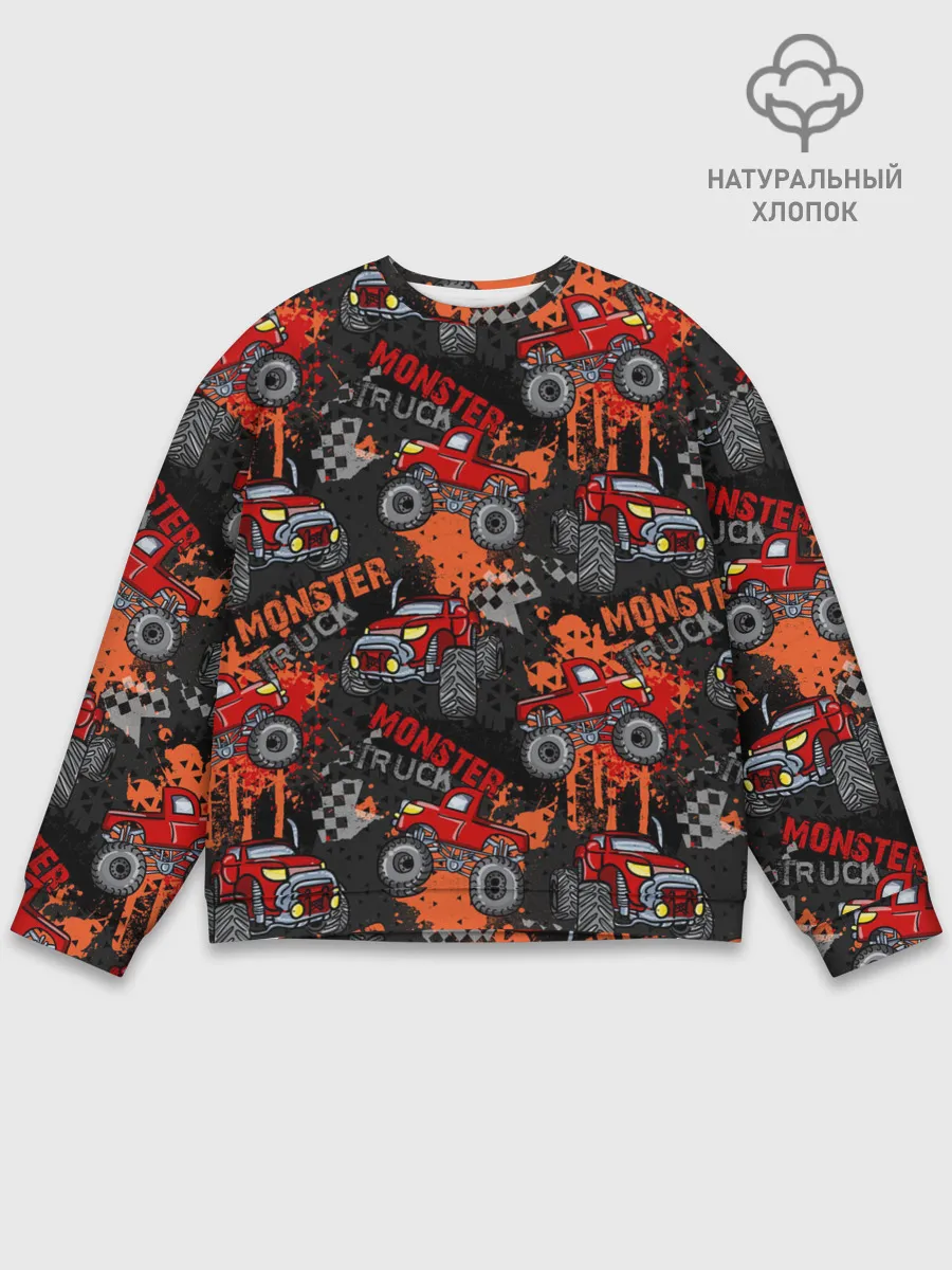 Мужской свитшот базовый / MONSTER TRUCK RED