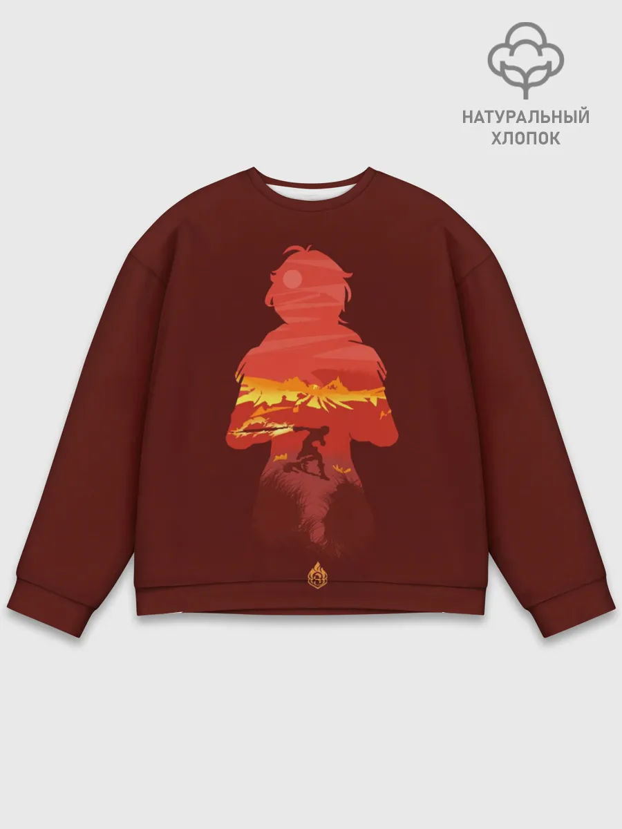 Мужской свитшот базовый / Genshin Impact. Diluc