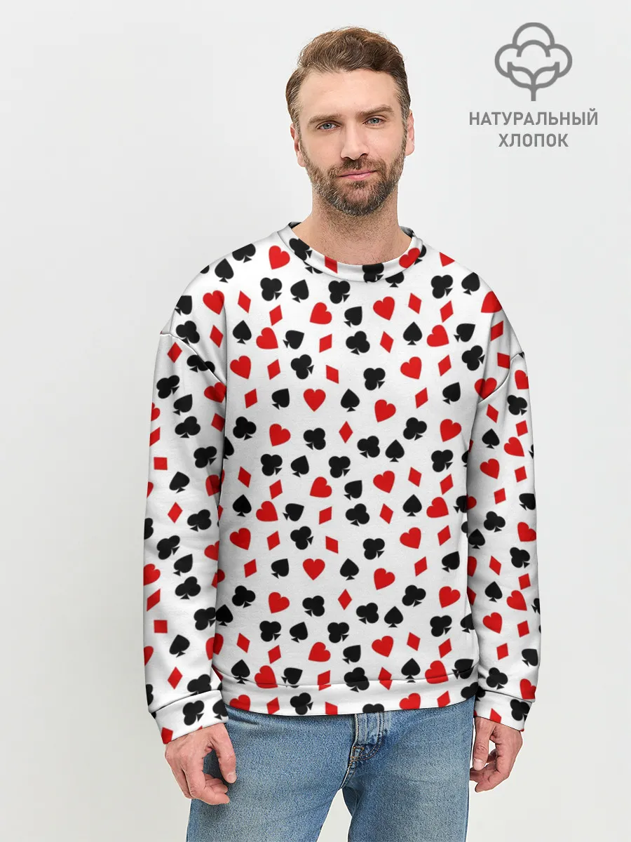 Мужской свитшот базовый / Карточные Масти