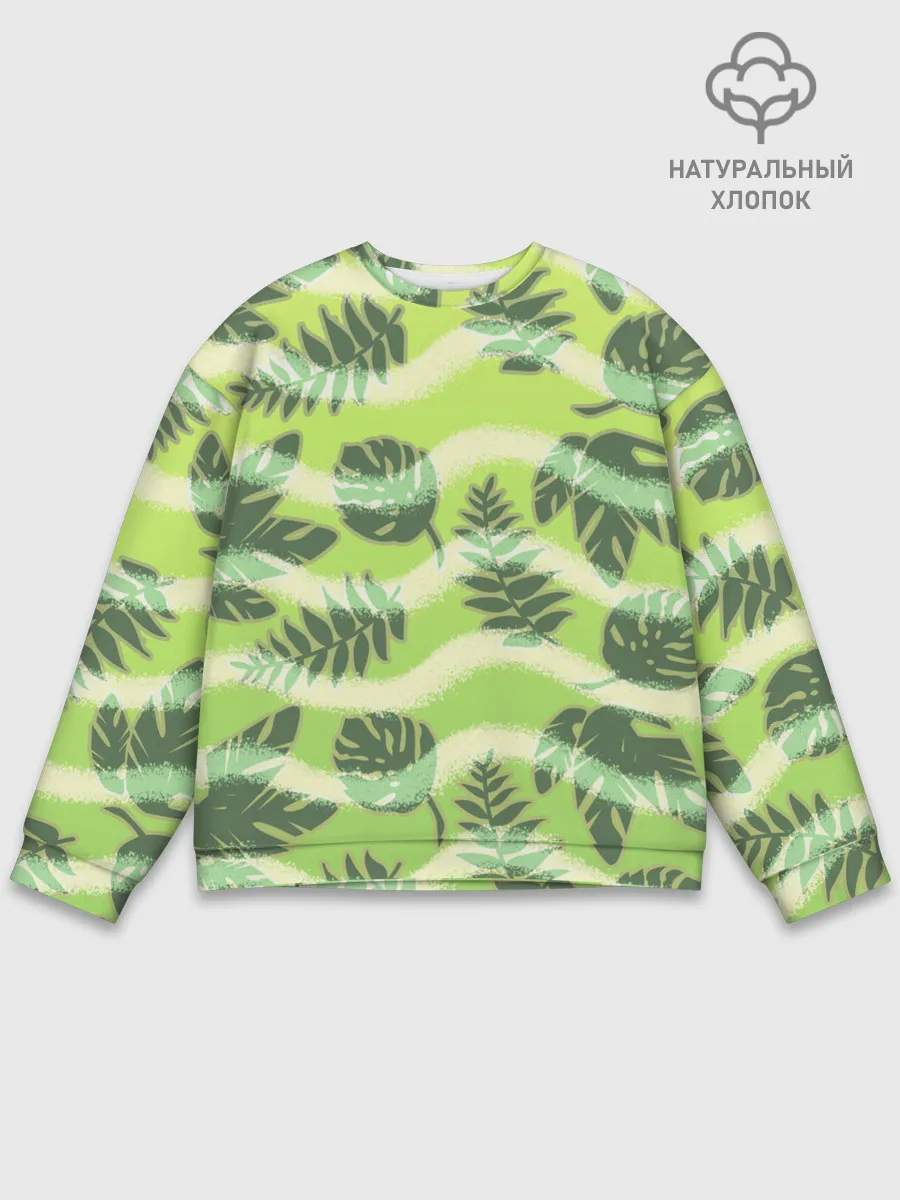 Мужской свитшот базовый / Тропический фон
