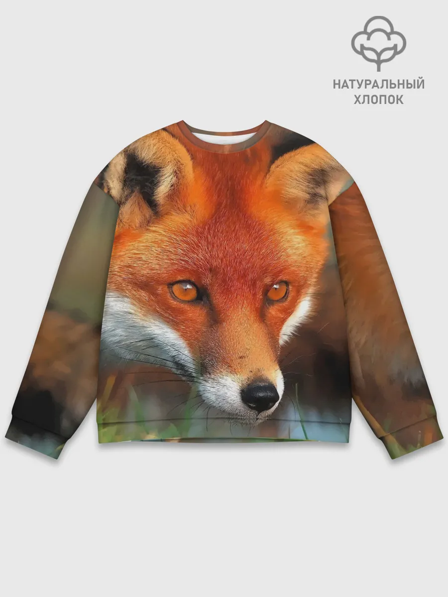Мужской свитшот базовый / Лисица охотница