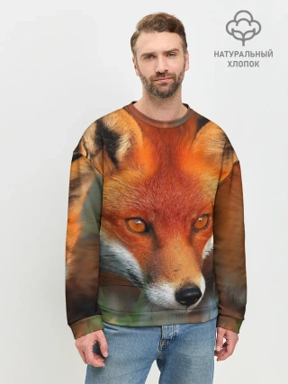 Мужской свитшот базовый / Лисица охотница