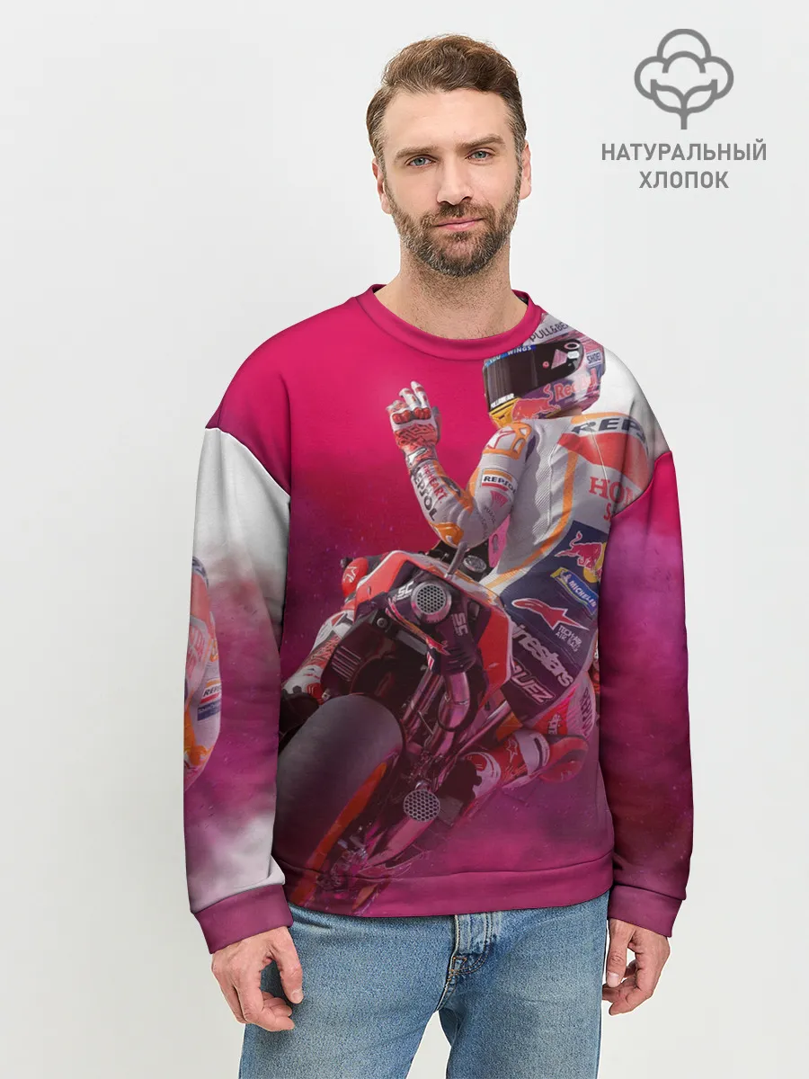 Мужской свитшот базовый / Парень На Мотоцикле