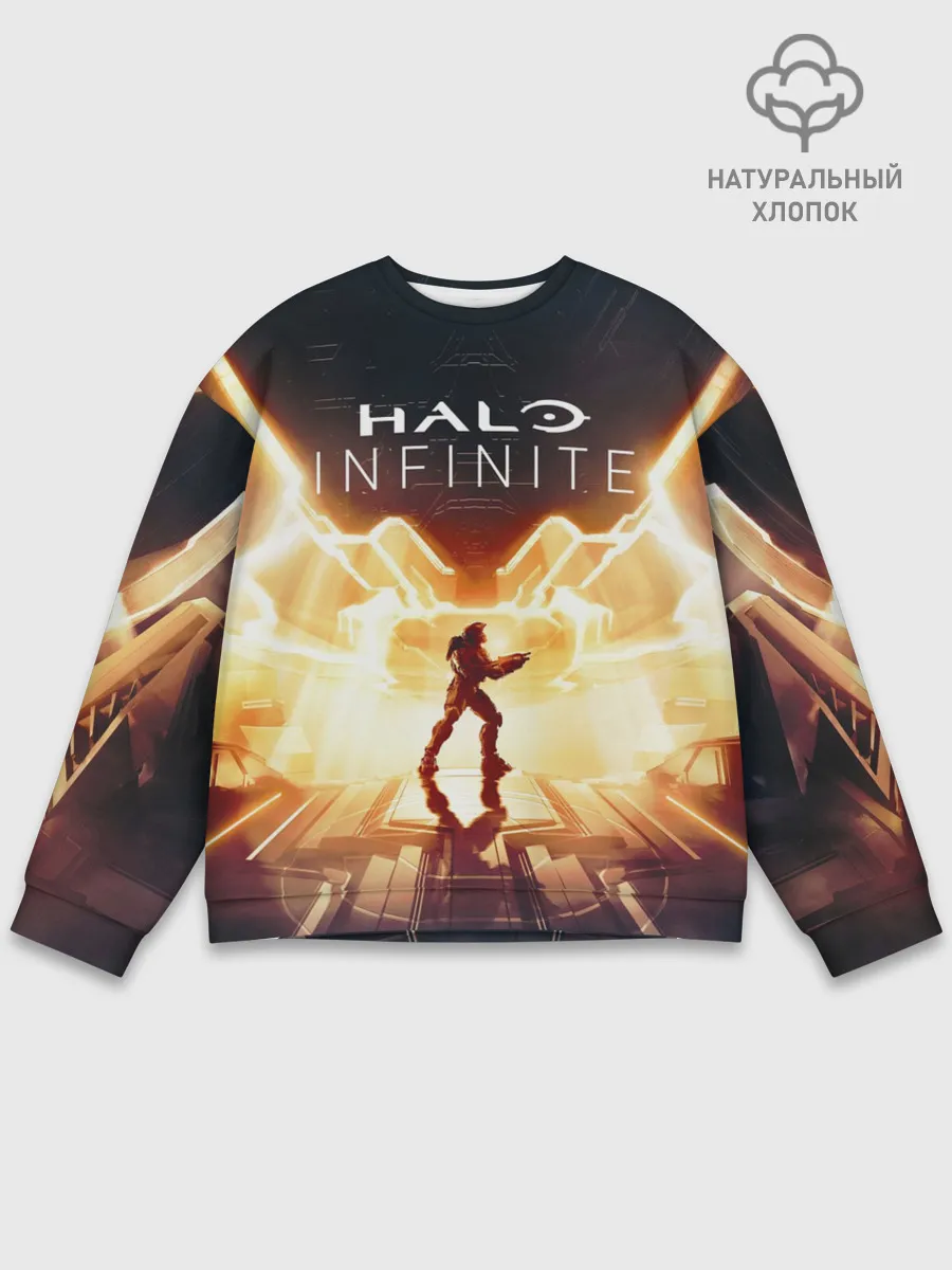 Мужской свитшот базовый / Halo infinite Мастер Чиф