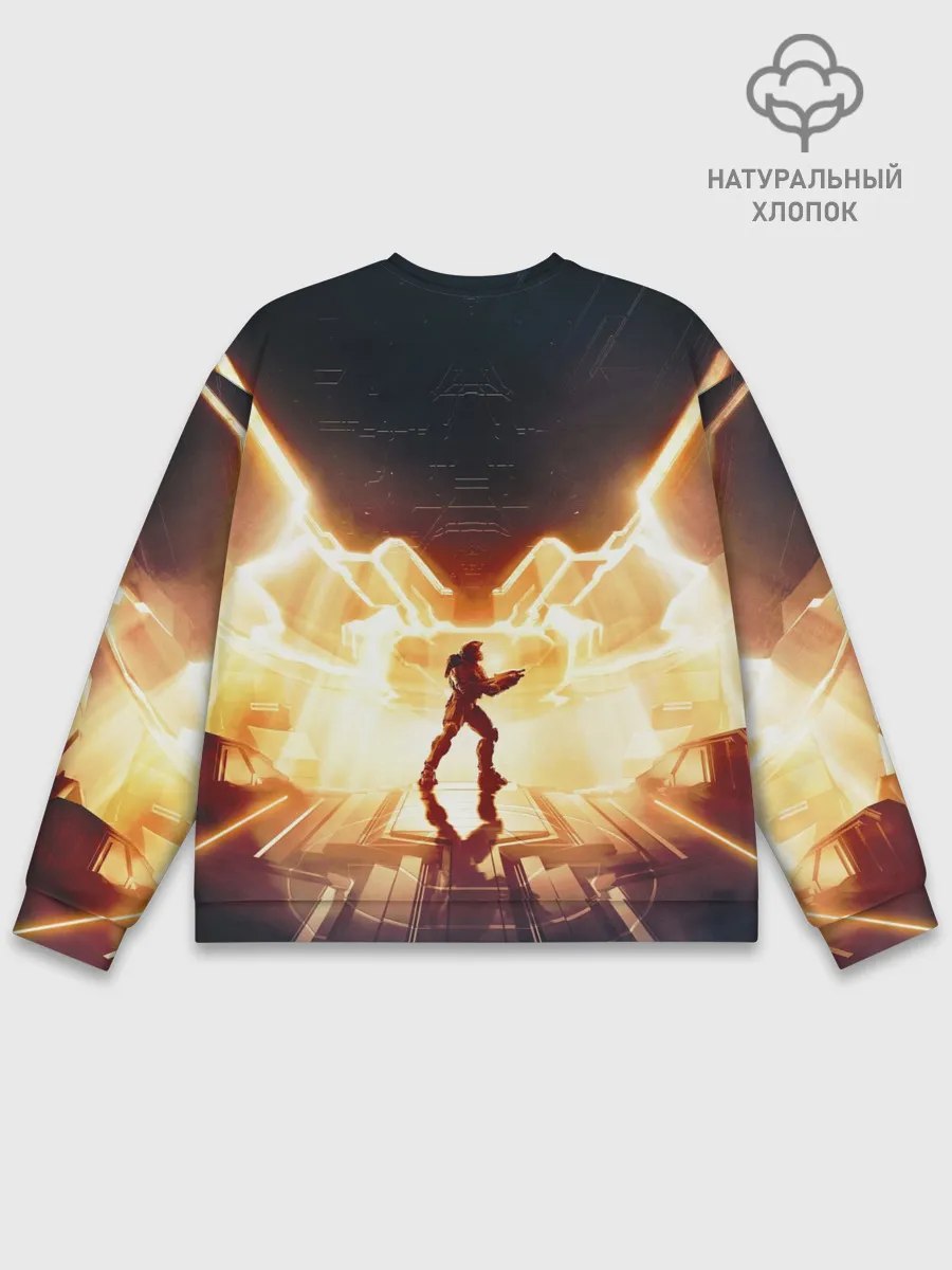 Мужской свитшот базовый / Halo infinite Мастер Чиф