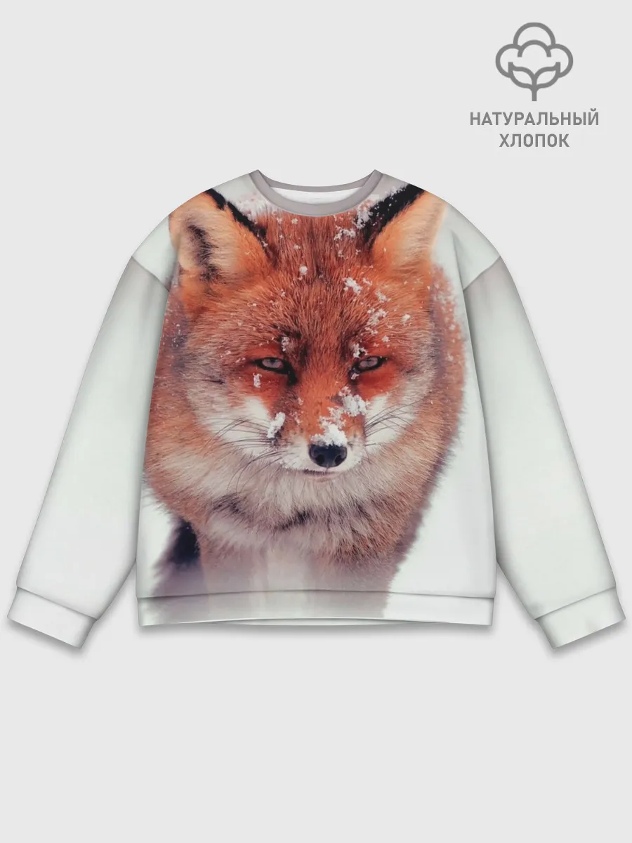 Мужской свитшот базовый / Лисица и снег