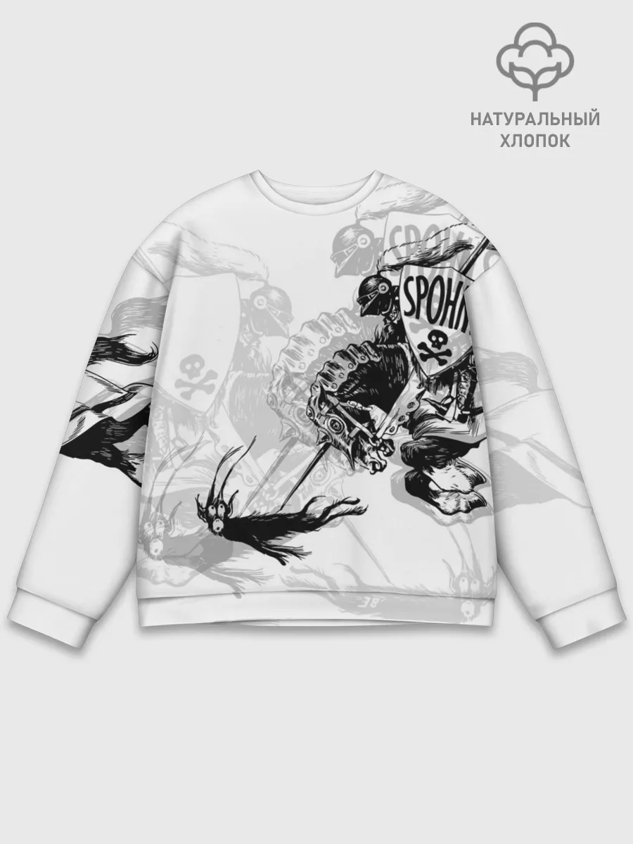 Мужской свитшот базовый / Всадник и чёрт