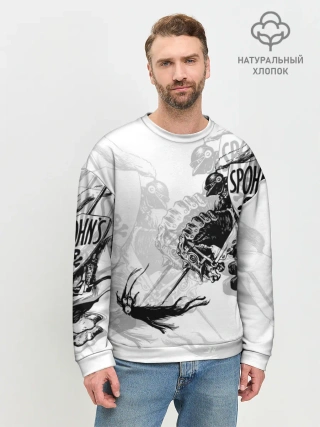 Мужской свитшот базовый / Всадник и чёрт