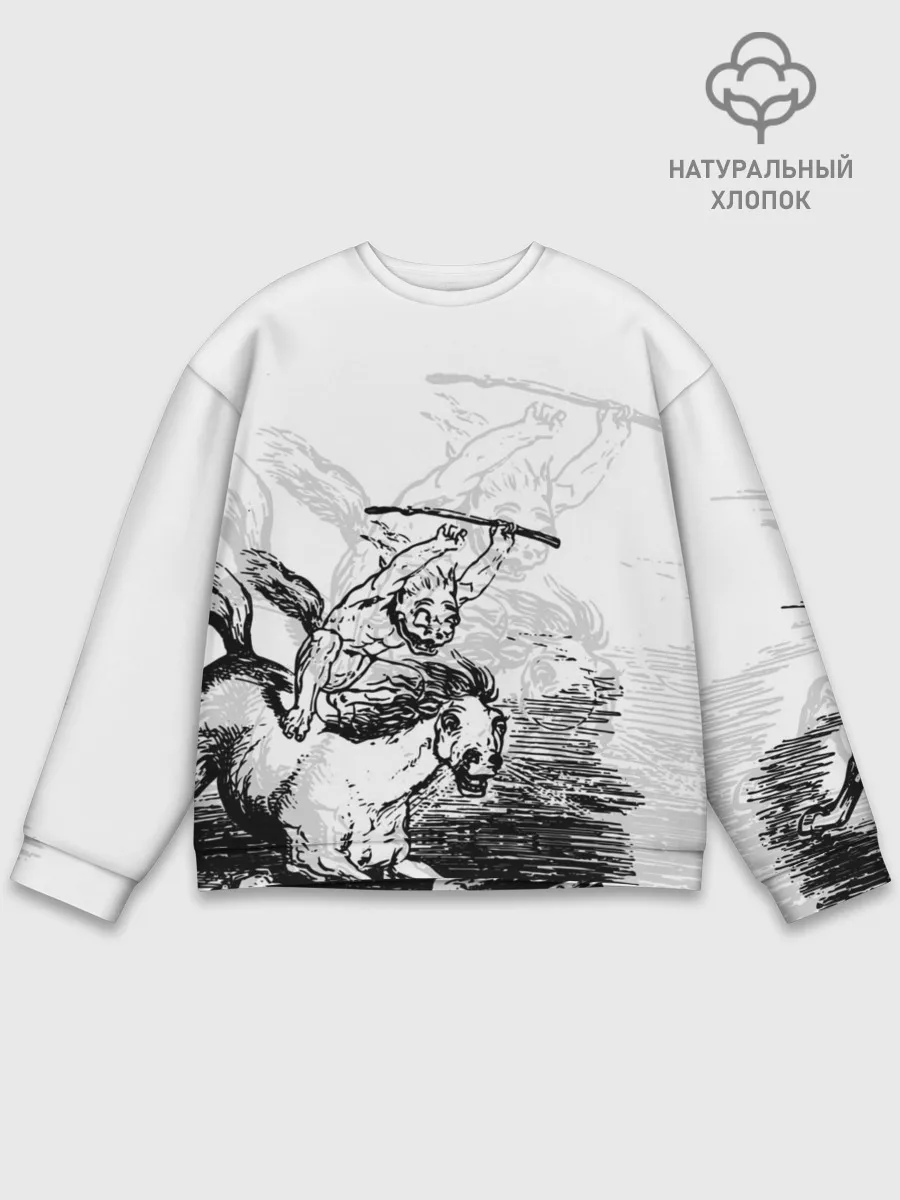 Мужской свитшот базовый / A demon on a horse