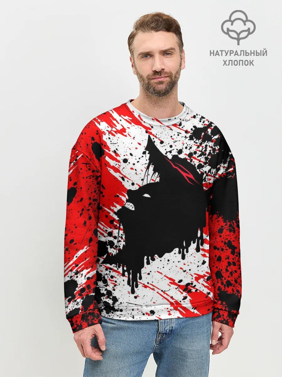 Мужской свитшот базовый / БЕРСЕРК краска брызги