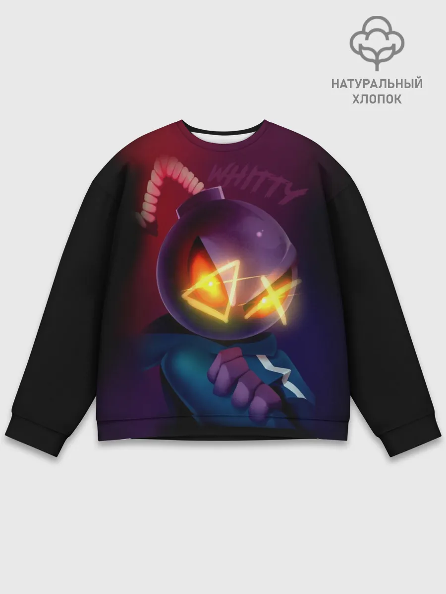 Мужской свитшот базовый / витти на темном фоне