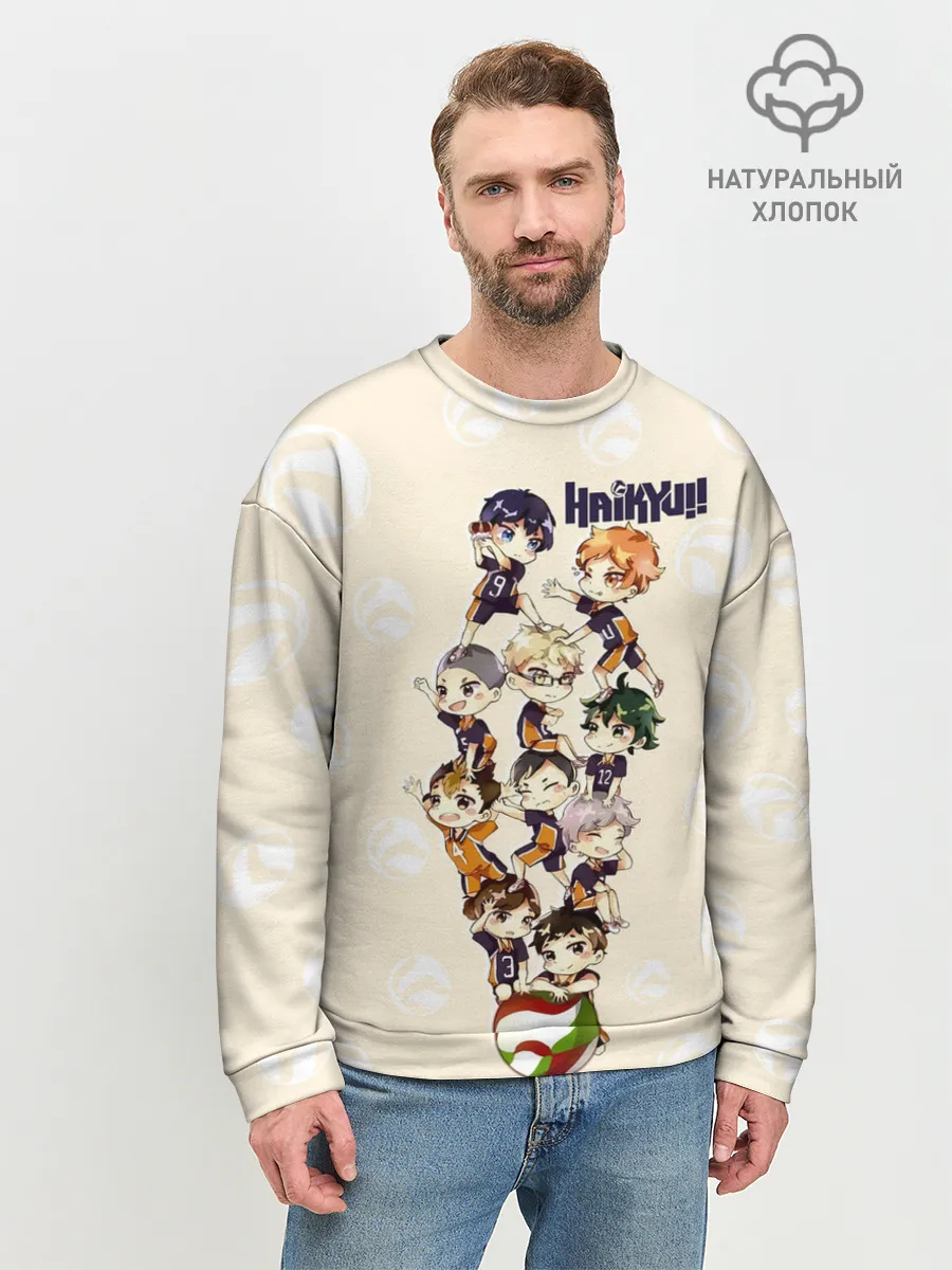 Мужской свитшот базовый / Команда Карасуно | Haikyuu!!