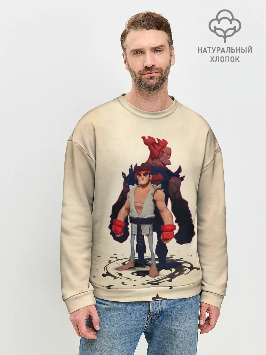 Мужской свитшот базовый / Рю и Акума
