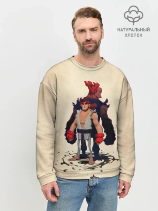 Мужской свитшот базовый / Рю и Акума