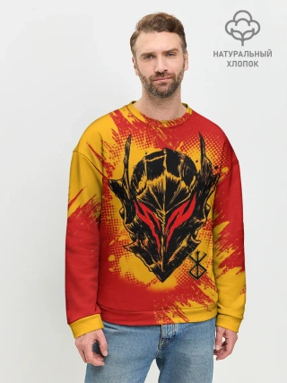 Мужской свитшот базовый / БЕРСЕРК маска и лого