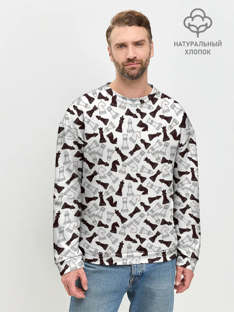 Мужской свитшот базовый / Шахматные Фигуры