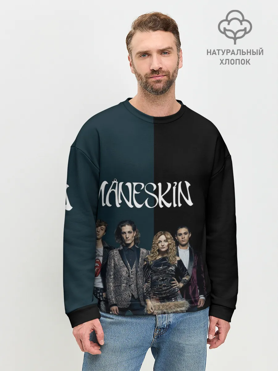 Мужской свитшот базовый / Maneskin. New heroes