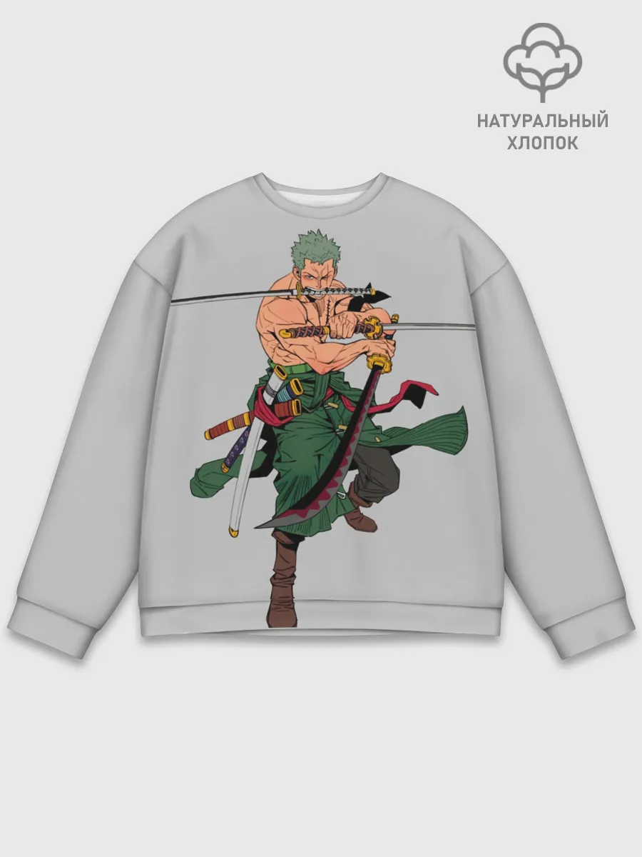 Мужской свитшот базовый / Арт Ророноа Зоро, One Piece