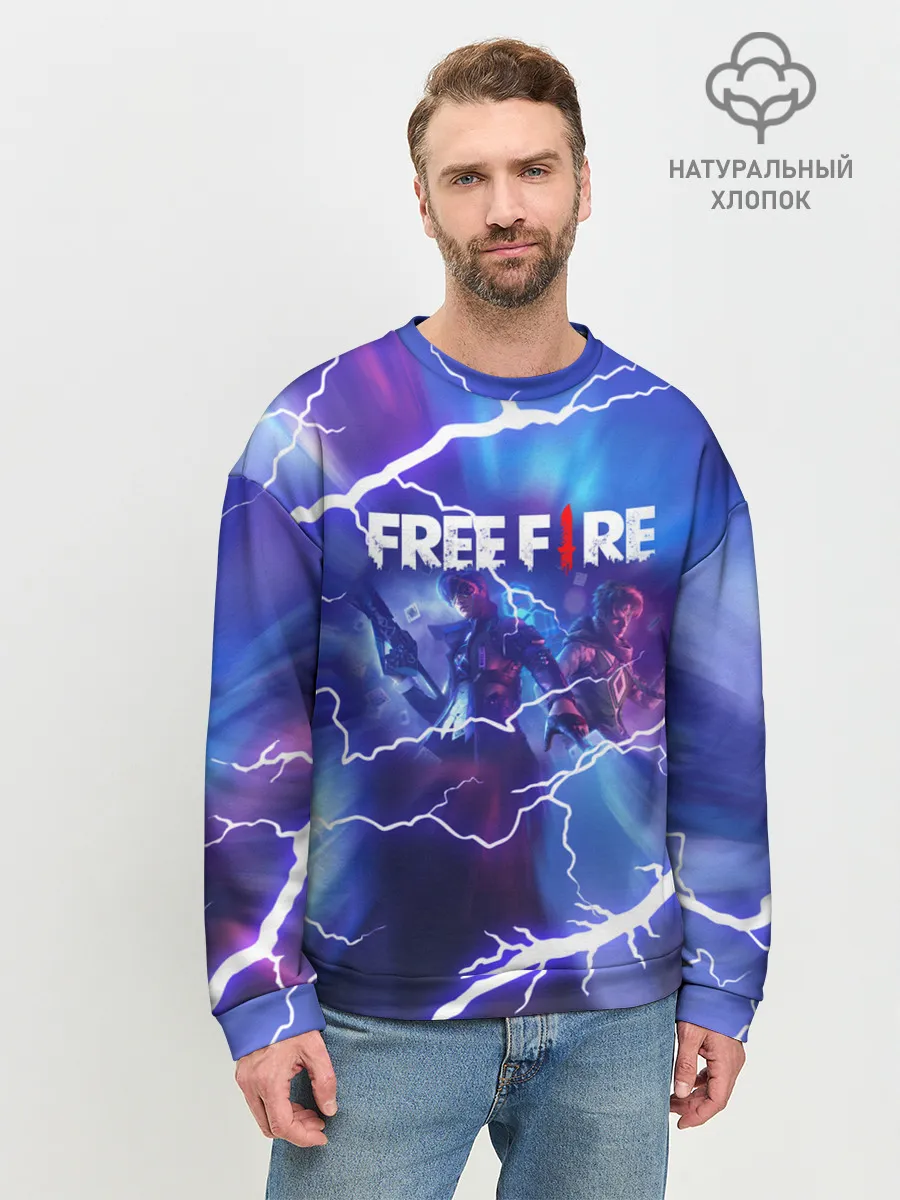 Мужской свитшот базовый / FREEFIRE | КОРОЛЕВСКАЯ БИТВА
