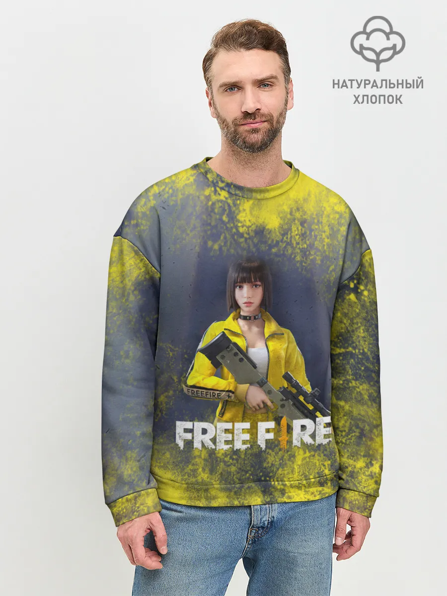 Мужской свитшот базовый / GARENA FREEFIRE | БАТЛГРАУНД