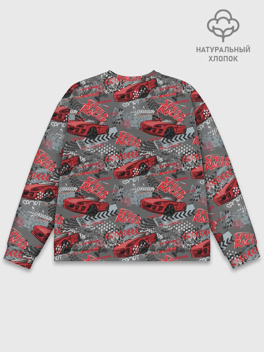 Мужской свитшот базовый / Гоночная машина