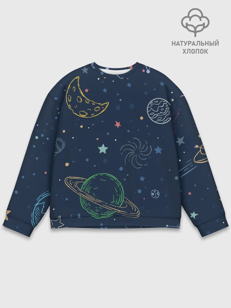 Мужской свитшот базовый / Космическая одиссея
