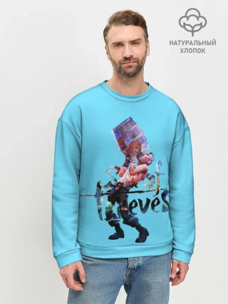 Мужской свитшот базовый / Пират с бочкой рома