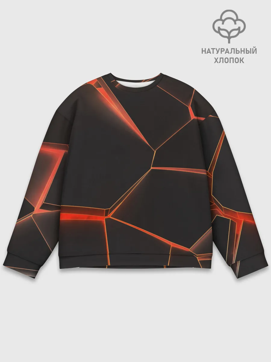 Мужской свитшот базовый / Лава 3D