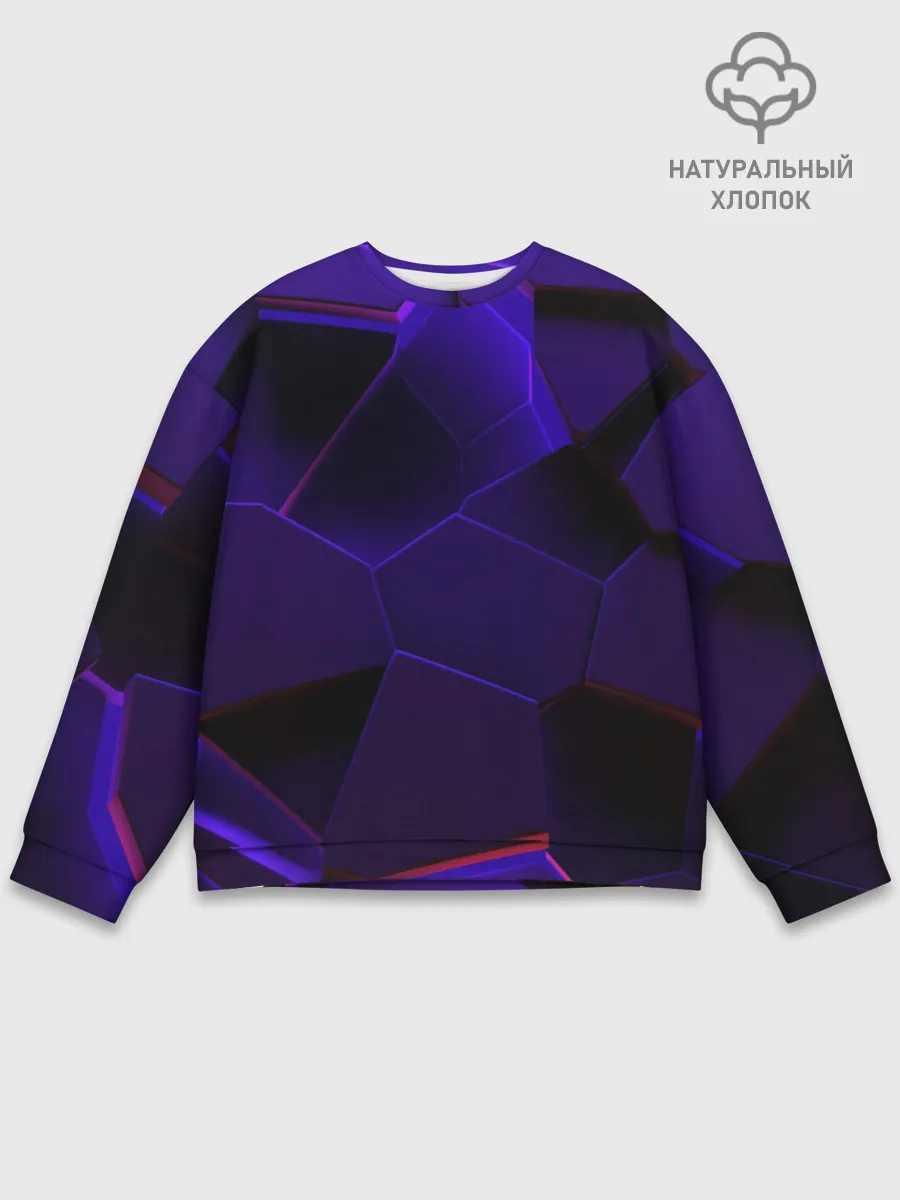 Мужской свитшот базовый / СИНИЕ ПЛИТЫ 3D