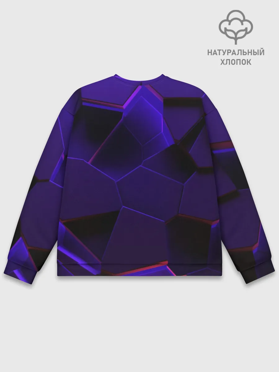 Мужской свитшот базовый / СИНИЕ ПЛИТЫ 3D