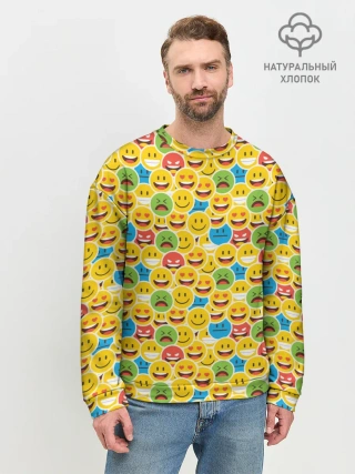 Мужской свитшот базовый / Смайлики