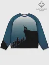 Мужской свитшот базовый / ВОЛК И ЛУНА 3D