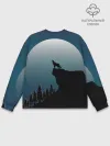 Мужской свитшот базовый / ВОЛК И ЛУНА 3D