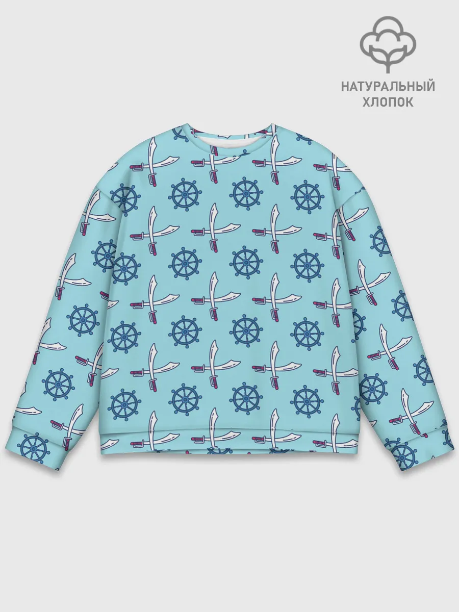 Мужской свитшот базовый / Пиратский фон