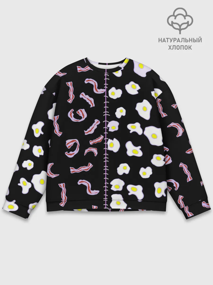 Мужской свитшот базовый / Яичница с беконом