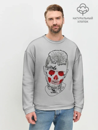 Мужской свитшот базовый / Череп Лил Пипа