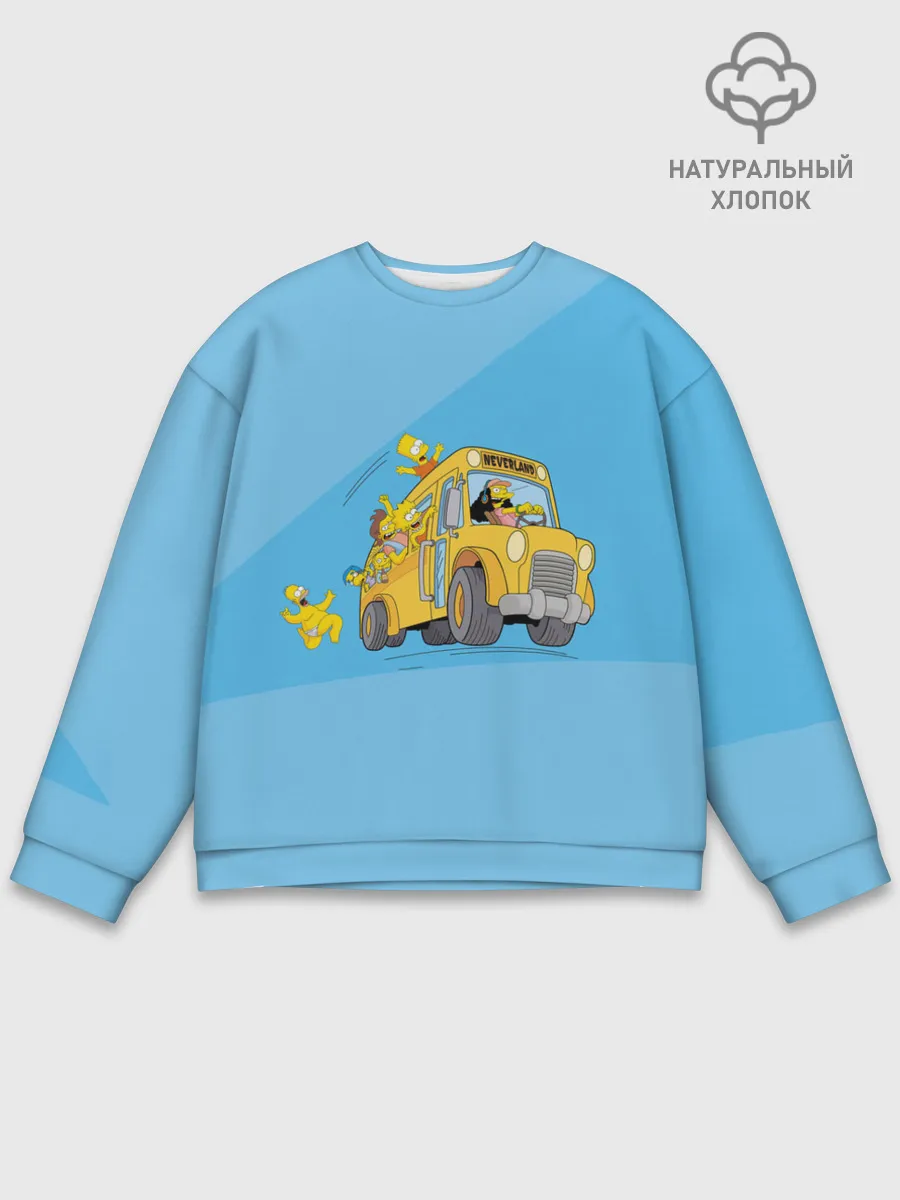 Мужской свитшот базовый / Автобус в Неверленд