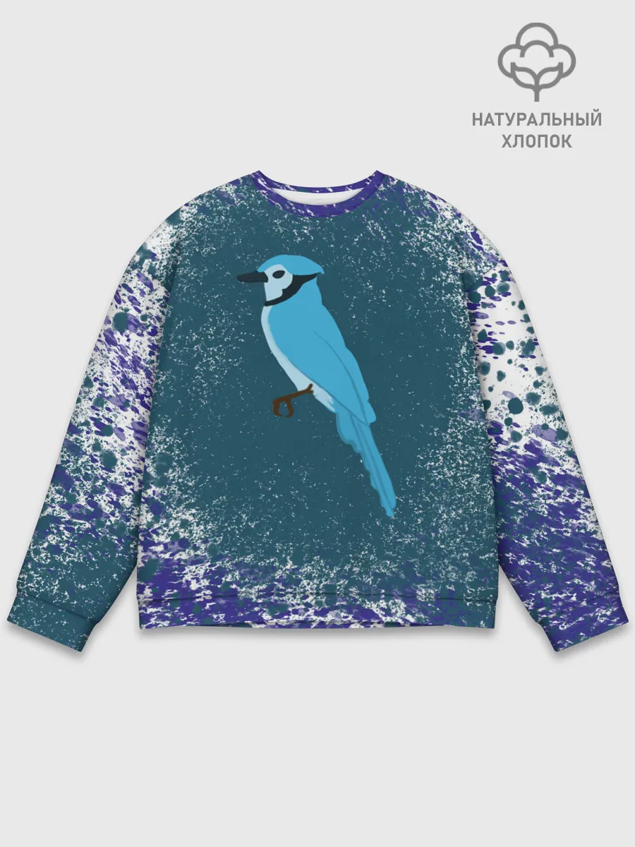 Мужской свитшот базовый / Голубая сойка