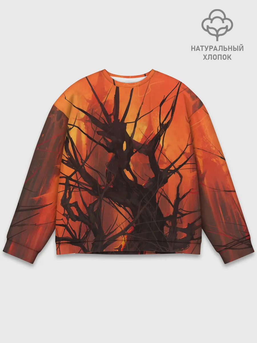 Мужской свитшот базовый / ДРЕВО ХАОС 3D