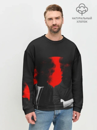 Мужской свитшот базовый / Дымится голова