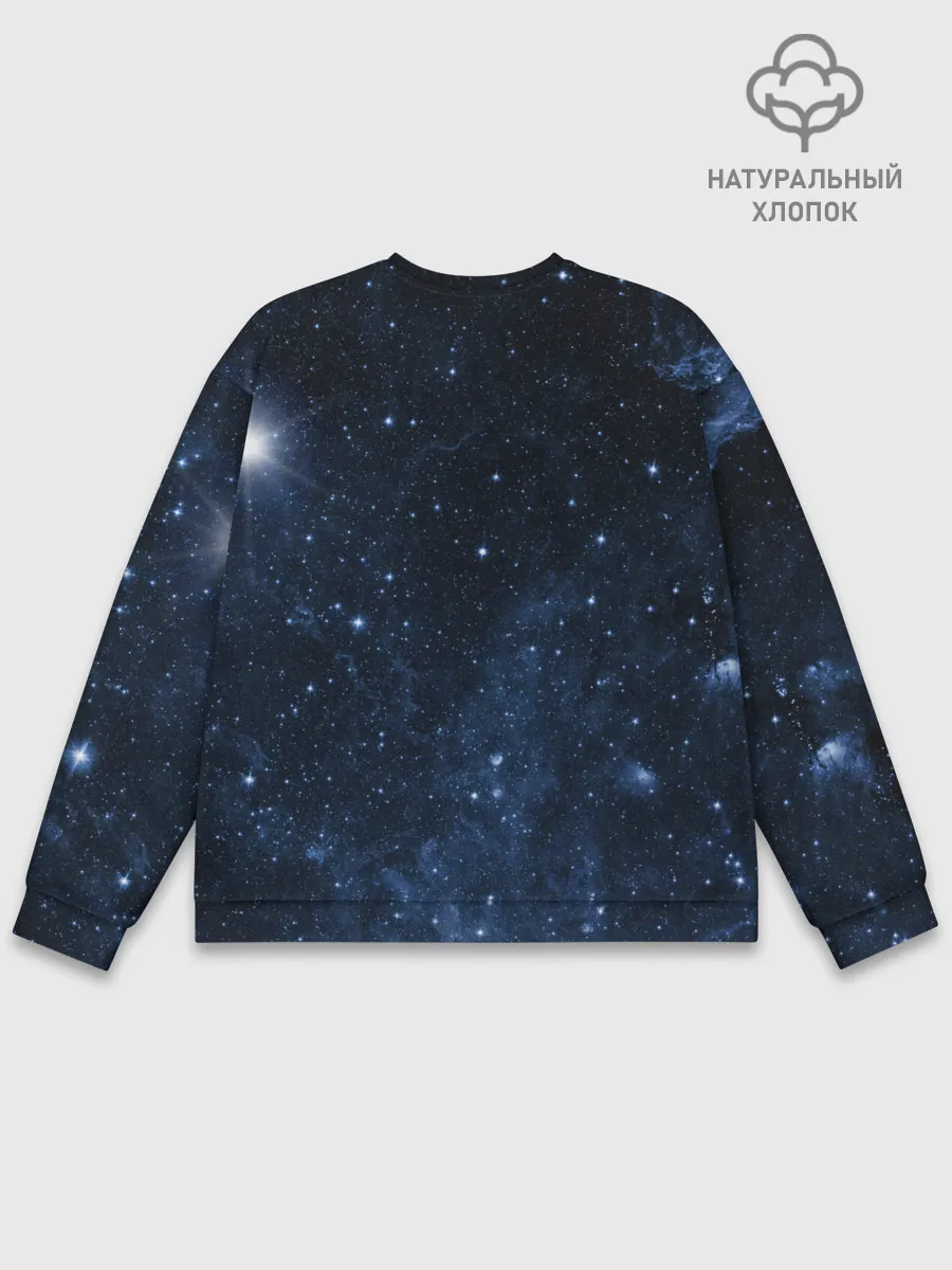 Мужской свитшот базовый / Душа идущая в космос | Soul space