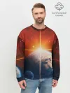 Мужской свитшот базовый / Космос земля 3D