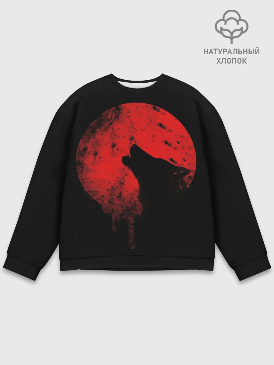 Мужской свитшот базовый / Wolf 3D