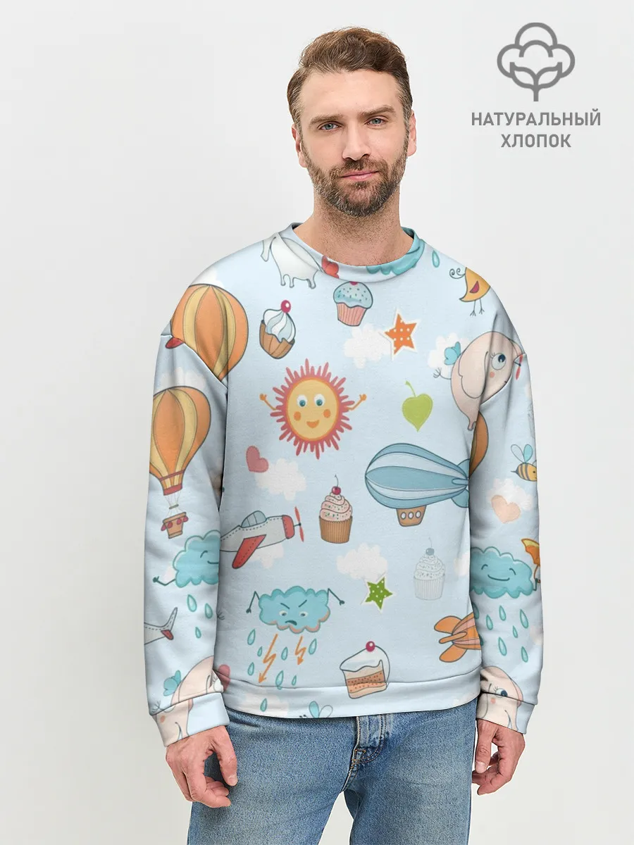 Мужской свитшот базовый / Детские рисунки