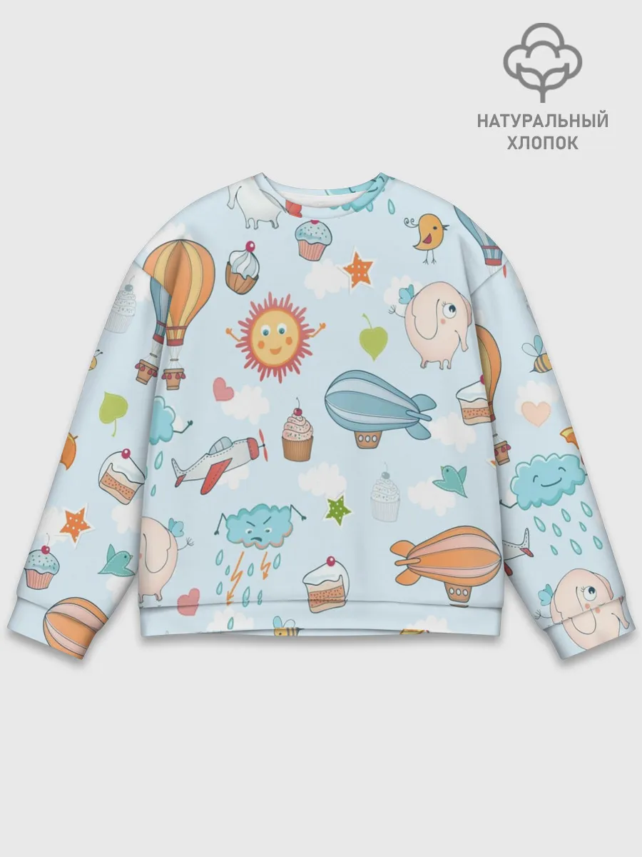 Мужской свитшот базовый / Детские рисунки