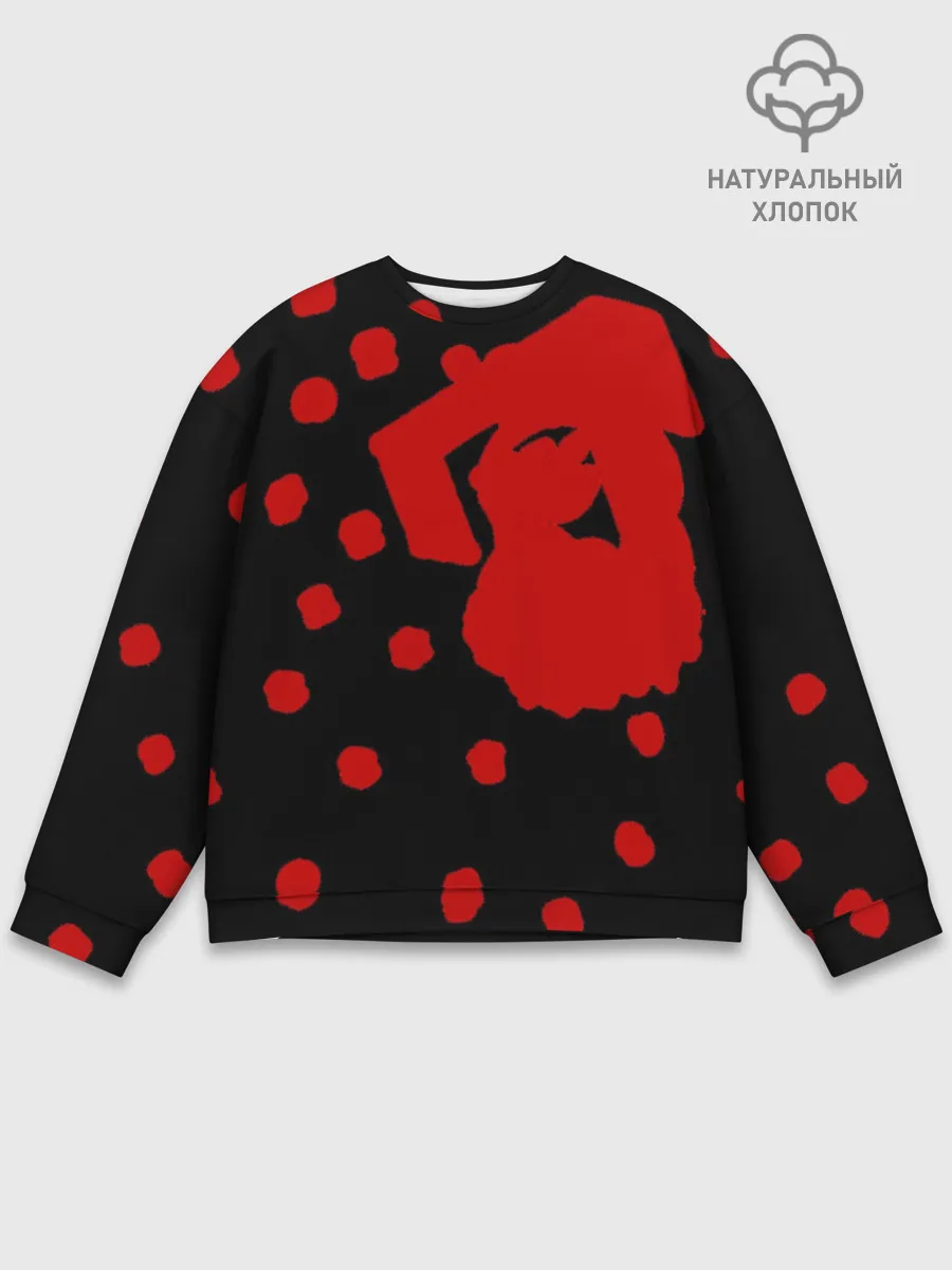 Мужской свитшот базовый / Japanese characters and a face