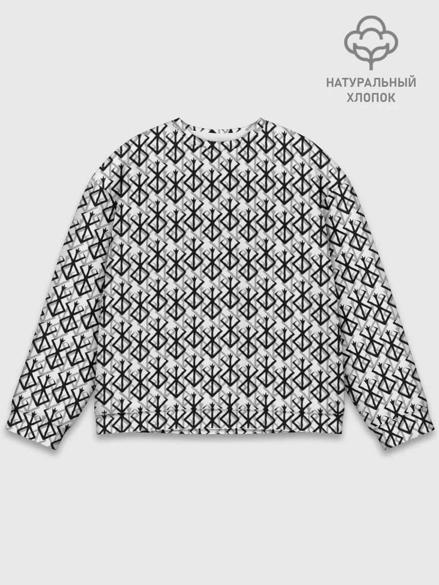 Мужской свитшот базовый / Берсерк много логотипов